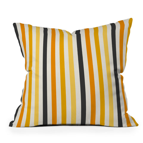Avenie Halloween Stripes Throw Pillow