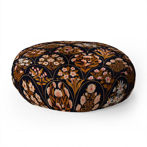 Avenie Heritage Garden Collection Floor Pillow Round