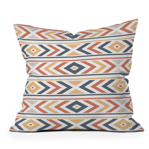 Avenie Horizontal Aztec Outdoor Throw Pillow