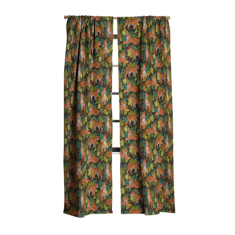 Avenie Jungle Tigers In Charcoal Blackout Non Repeat