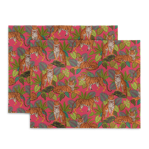 Avenie Jungle Tigers In Hot Pink Placemat
