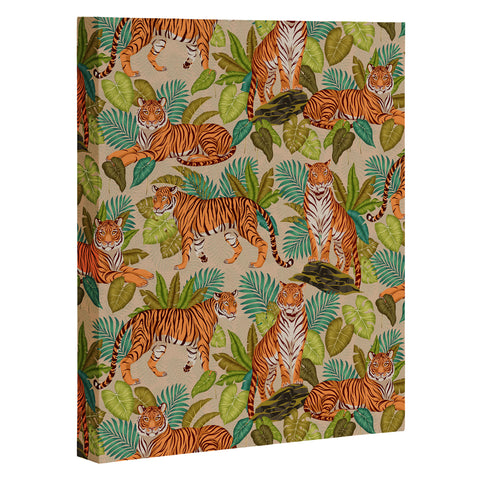 Avenie Jungle Tigers In Sand Art Canvas