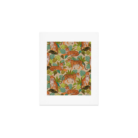 Avenie Jungle Tigers In Sand Art Print