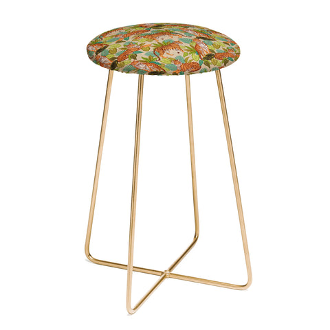Avenie Jungle Tigers In Sand Counter Stool