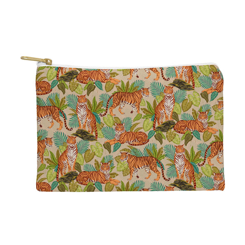 Avenie Jungle Tigers In Sand Pouch