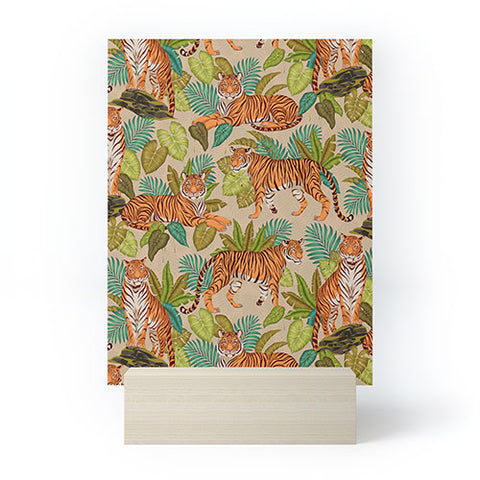 Avenie Jungle Tigers In Sand Mini Art Print