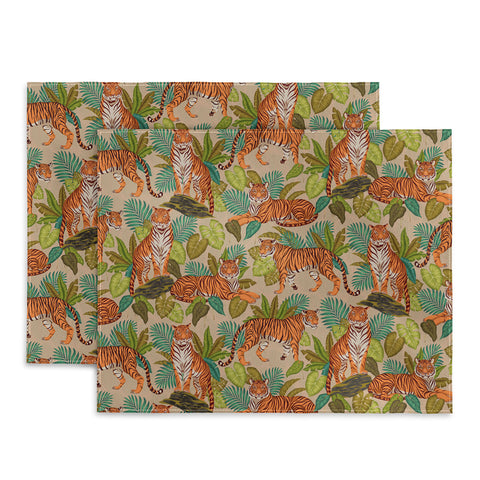 Avenie Jungle Tigers In Sand Placemat