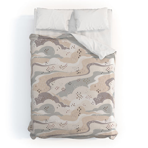 Avenie Land and Sky Among the Clouds Duvet Cover