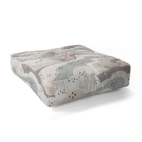 Avenie Land and Sky Among the Clouds Floor Pillow Square