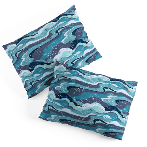 Avenie Land and Sky Ocean Surf Pillow Shams