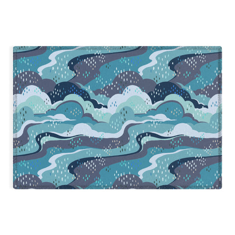 Avenie Land and Sky Ocean Surf Outdoor Rug