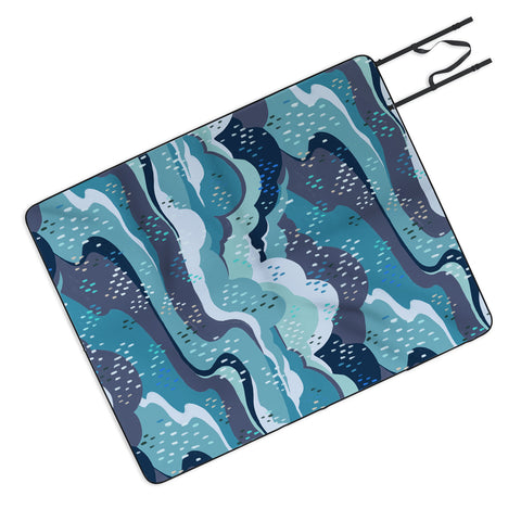 Avenie Land and Sky Ocean Surf Picnic Blanket