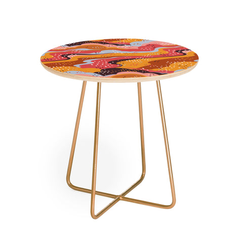 Avenie Land and Sky Sunset Round Side Table