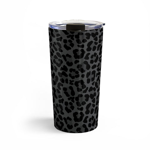 Avenie Leopard Print Black Travel Mug
