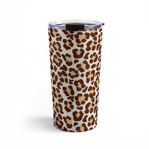 Avenie Leopard Print Brown Travel Mug
