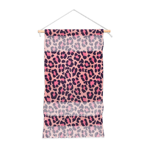Avenie Leopard Print Coral Pink Wall Hanging Portrait