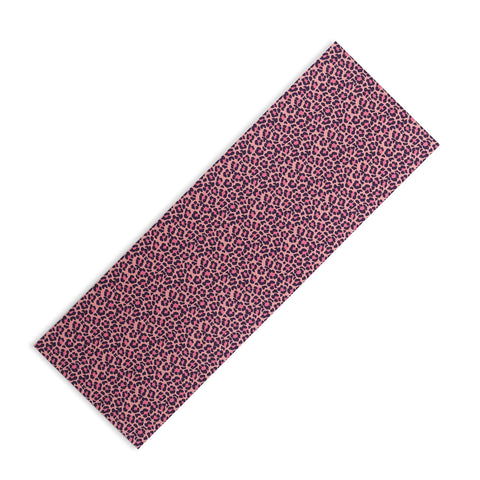 Avenie Leopard Print Coral Pink Yoga Mat