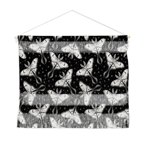 Avenie Luna Moth Black and Cream Wall Hanging Landscape