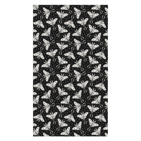 Avenie Luna Moth Black and Cream Tablecloth