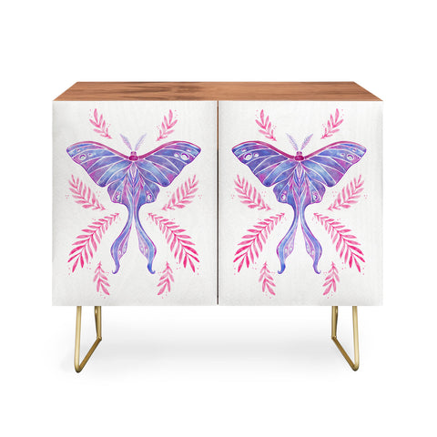 Avenie Luna Moth Blue Violet Credenza