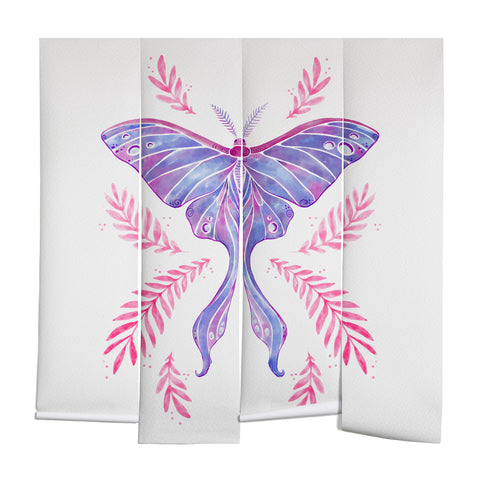 Avenie Luna Moth Blue Violet Wall Mural