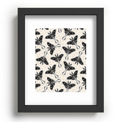 Avenie Luna Moth Cream And Black Recessed Framing Rectangle