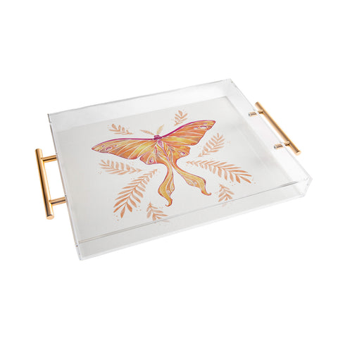 Avenie Luna Moth Fall Orange Acrylic Tray