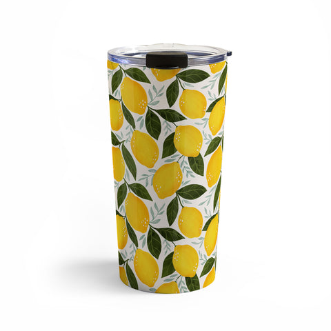 Avenie Mediterranean Summer Lemons Travel Mug