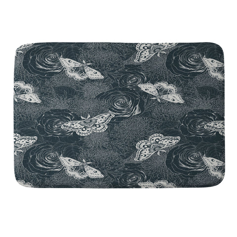 Avenie Midnight Blooms Mineral Dust Memory Foam Bath Mat