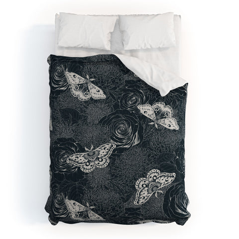 Avenie Midnight Blooms Mineral Dust Comforter
