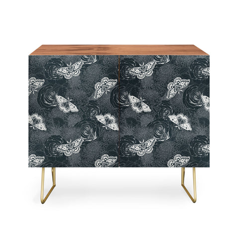 Avenie Midnight Blooms Mineral Dust Credenza