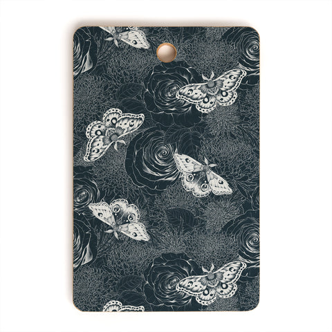 Avenie Midnight Blooms Mineral Dust Cutting Board Rectangle