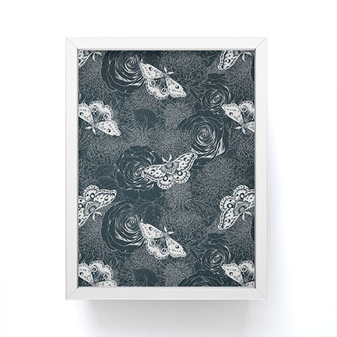 Avenie Midnight Blooms Mineral Dust Framed Mini Art Print