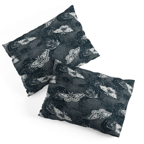 Avenie Midnight Blooms Mineral Dust Pillow Shams