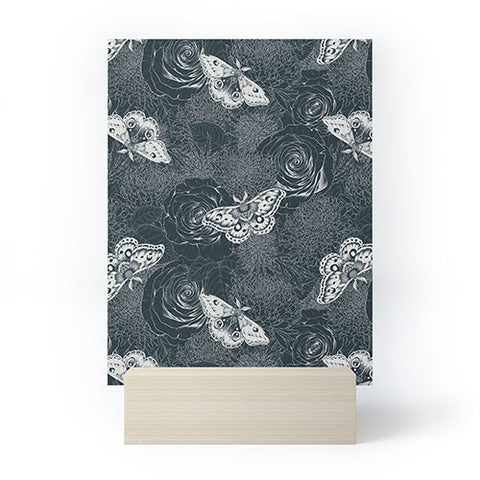 Avenie Midnight Blooms Mineral Dust Mini Art Print