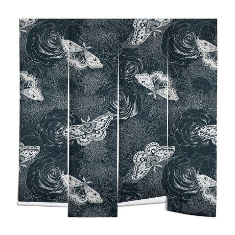 Avenie Midnight Blooms Mineral Dust Wall Mural