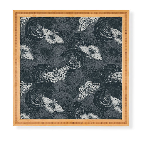 Avenie Midnight Blooms Mineral Dust Framed Wall Art