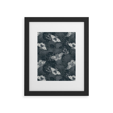 Avenie Midnight Blooms Mineral Dust Framed Art Print