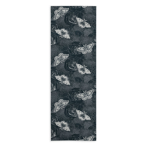 Avenie Midnight Blooms Mineral Dust Yoga Towel