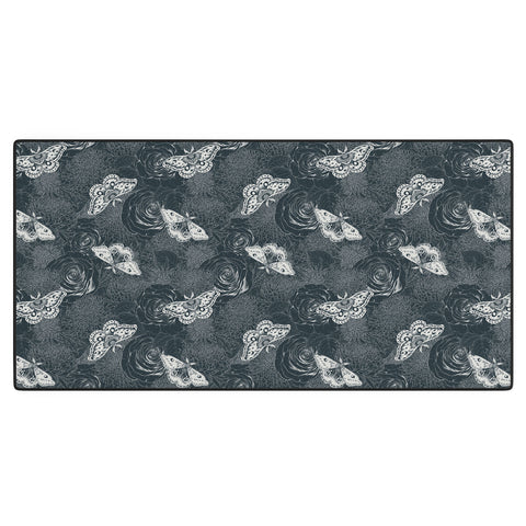 Avenie Midnight Blooms Mineral Dust Desk Mat