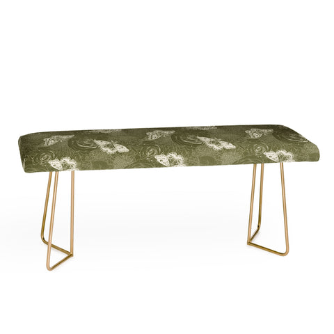 Avenie Midnight Blooms Shaded Lichen Bench