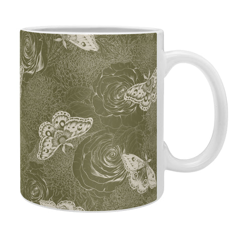 Avenie Midnight Blooms Shaded Lichen Coffee Mug