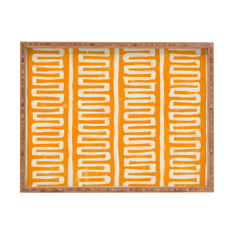 Avenie Modern Craft Greek Key I Rectangular Tray