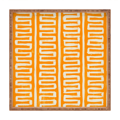 Avenie Modern Craft Greek Key I Square Tray