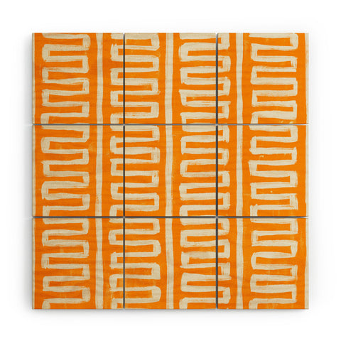 Avenie Modern Craft Greek Key I Wood Wall Mural