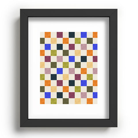 Avenie Modern Craft Harlequin Check Recessed Framing Rectangle