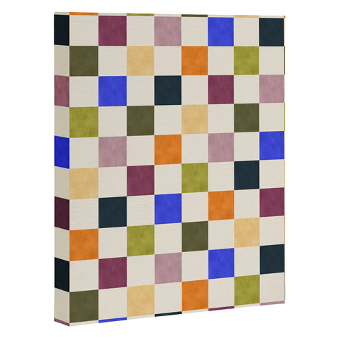 Avenie Modern Craft Harlequin Check Art Canvas