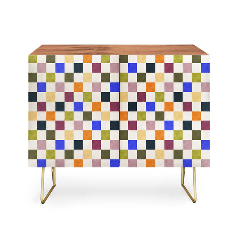 Avenie Modern Craft Harlequin Check Credenza