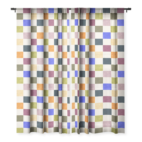 Avenie Modern Craft Harlequin Check Sheer Non Repeat