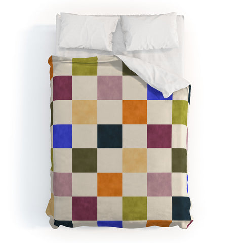 Avenie Modern Craft Harlequin Check Duvet Cover
